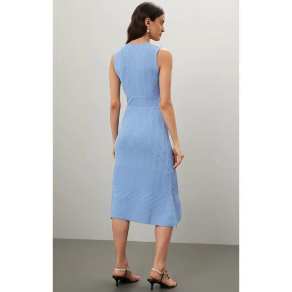 Jason Wu Collective Blue Knit Midi Dress Size XL - Picture 3 of 9